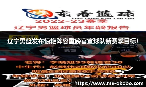 辽宁男篮发布惊艳阵容重磅官宣球队新赛季目标！